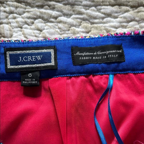 J.Crew Pink & Blue Tweed Pencil Skirt Size 6 NWOT Career Work Classic - Picture 3 of 11